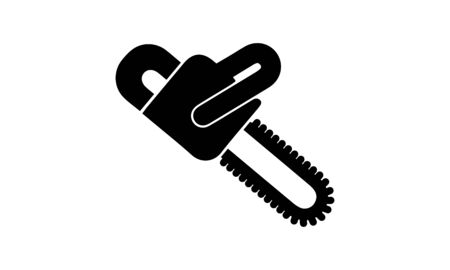 Electric pole saw icon simple style vector imageのイラスト素材