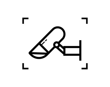 CCTV outline icon vector image