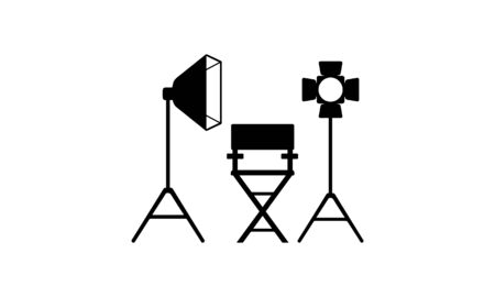 cinema director light iconのイラスト素材