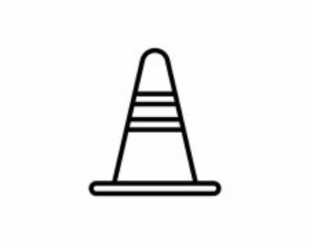 Outline road traffic cone icon illustration vector symbolのイラスト素材