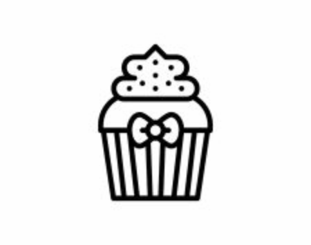 Cupcake icon vector imageのイラスト素材