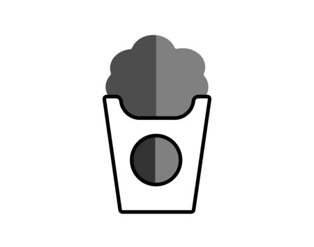 Popcorn icon. Mobile apps, printing and more usage. Simple element sing. Monochrome Popcorn icon illustrationのイラスト素材