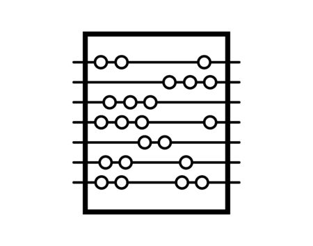 old calculator icon. Simple element illustration from measurement concept. old calculator editable symbol design on white background. Can be use for web and mobile. - Vectorのイラスト素材