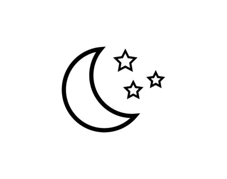 Moon and Stars Icon Vector Illustration - Vectorのイラスト素材