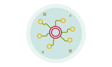 Decentralized icon. Trendy Decentralized logo concept on white background from Cryptocurrency economy and finance collection. Suitable for use on web apps, mobile apps and print media.のイラスト素材