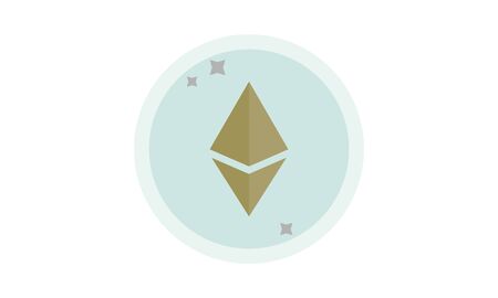 Cryptocurrency coin ethereum eth icon isolated vector imageのイラスト素材