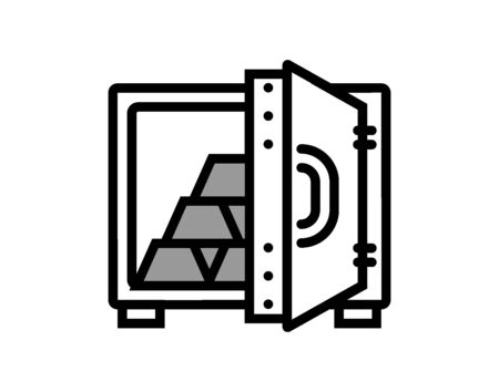 Safe box icon vector imageのイラスト素材