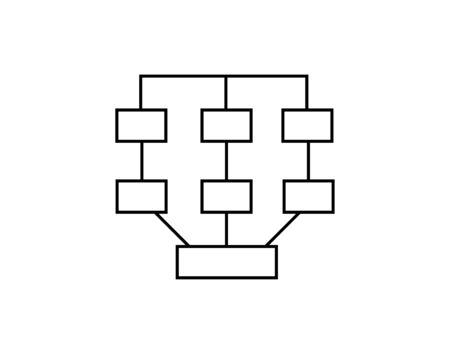 line hierarchy Icon - Vectorのイラスト素材