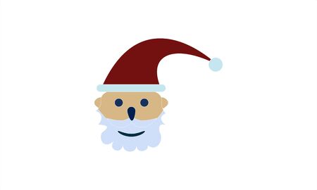 Santa Claus icon, christmas holiday celebration symbol.のイラスト素材