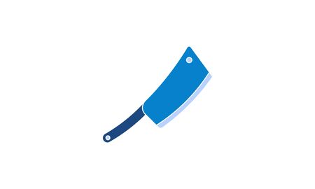 Vintage meat cleaver knife icon vector imageのイラスト素材