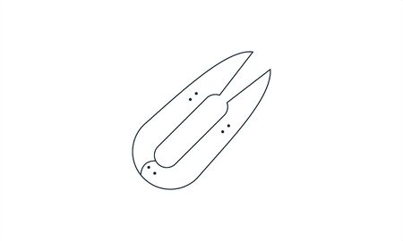 Scissors icon flat style graphical symbol.のイラスト素材