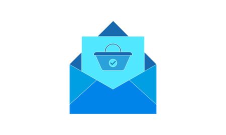 Confirmation letter icon flat design vector illustration.のイラスト素材