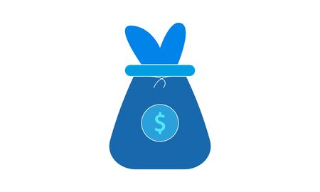 Money Bag Icon on White background vector imageのイラスト素材