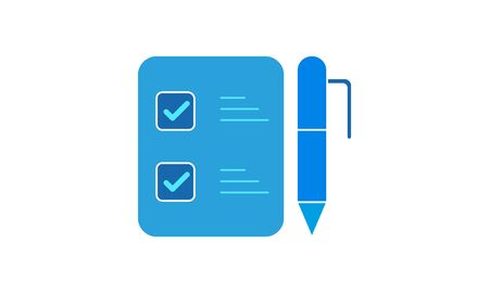 Check list icon business concept flat design vector imageのイラスト素材