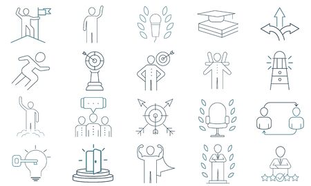 Life Coaching vector icon set. Premium quality graphic design icon.のイラスト素材