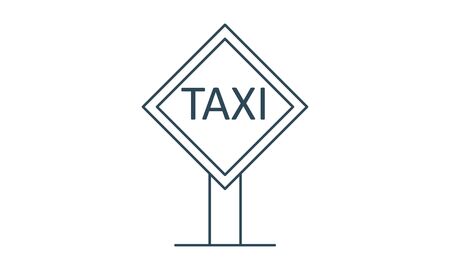 Taxi board icon design vector. Road sign concept.のイラスト素材