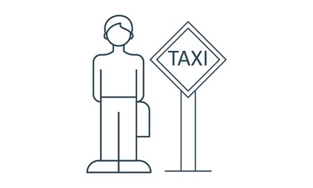 Taxi stand. Premium quality graphic design icon.のイラスト素材