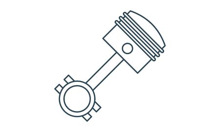 Piston icon flat vector imageのイラスト素材