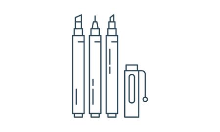 Markers icon flat style vector illustration.のイラスト素材