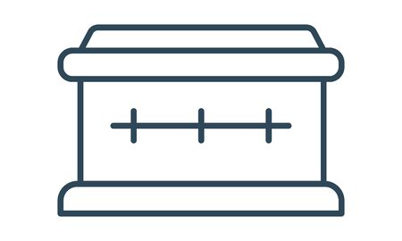 Coffin, death, funeral, funerals insurance iconのイラスト素材