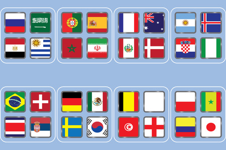 Vector flags of the country. Information graph of the flags of the country.のイラスト素材