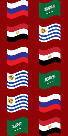 Russia World Football Championship Group Aのイラスト素材