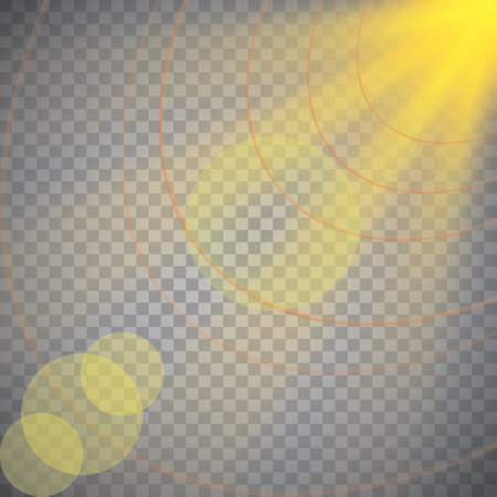 Scene illumination, transparent effects on a plaid dark background. Bright lighting with spotlights.のイラスト素材
