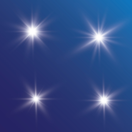 Light effect glow. Star flashed sequins. Abstract space background. Flash Highlight beam. Fantastic design.のイラスト素材