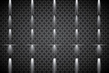 Collection of lighting scenes, transparent effects. Bright lighting with spotlights. Vector illustrator.のイラスト素材