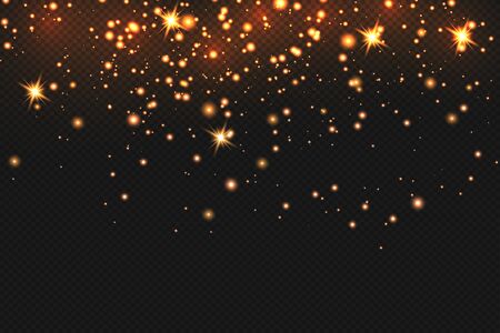 Vector white glitter wave abstract illustration. White star dust trail sparkling particles isolated on transparent background.のイラスト素材