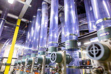 Pipeline post transportation logistics, pipeline mail distribution center, concept of transport of a...