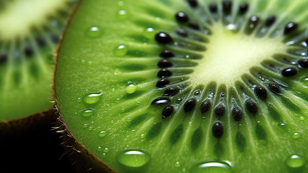 Macro detail to fresh, fruit kiwi, food conceptの素材