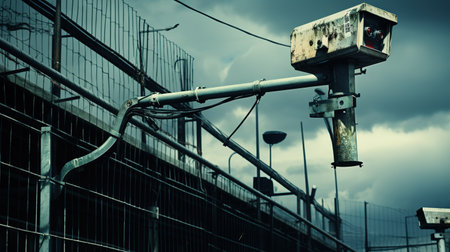 Security camera monitoring the object, secure conceptの素材