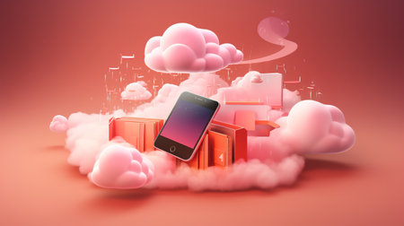 Cloud storage, a model of computer data storage in which the digital data is stored in logical poolsの素材