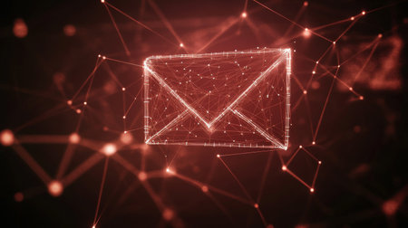 Envelope sending data through futuristic network connectionsの素材