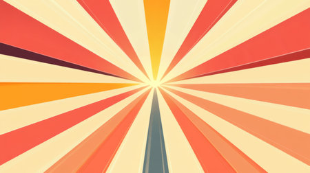Retro colorful sunburst background expanding from centerの素材
