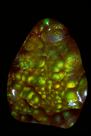 Quartz (var. fire agate) - Primary Gemの写真素材