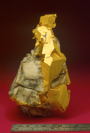 Calcite - Associated Mineral Gold - Primary Mineralの写真素材