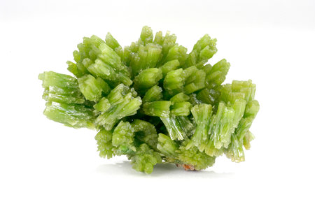 Pyromorphite, mineral, lead, crystal, green, primary, geology, naturalの写真素材