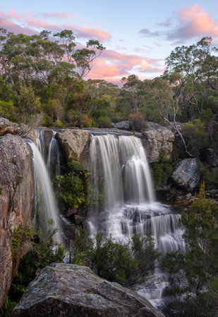 Lush Forest and Waterfall in Dharawal National Park, NSWの写真素材