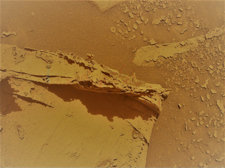Curiosityâs MAHLI Merged Focus Image: 800% Zeke-Enhanced Mars Microstructure Revealedの写真素材