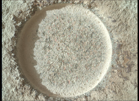 Mars Perseverance Roverâs SHERLOC WATSON Captures Detailed Martian Surface on Sol 1257の写真素材