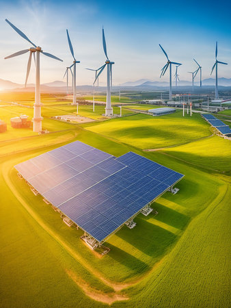 Green energy generator of the environment, power generation station of the electricity industry and...