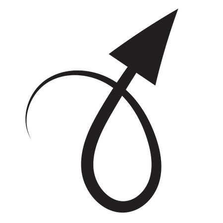 Arrow symbol set of doodle or sketch outline of circle, curve, swipe up, black line, flat arrow icon...