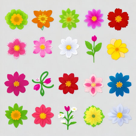 floral background with beautiful flowers and leaves, design element for greeting cardの写真素材