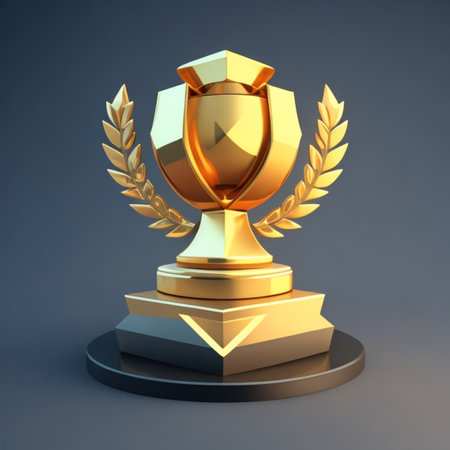 award 3d render element set, star, prize, crown  concept AI genertiveの写真素材