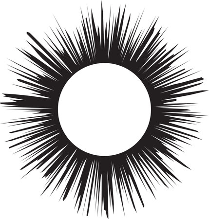 Sun icon black line drawing or doodle logo sunlight symbol weather element vector illustrationのイラスト素材
