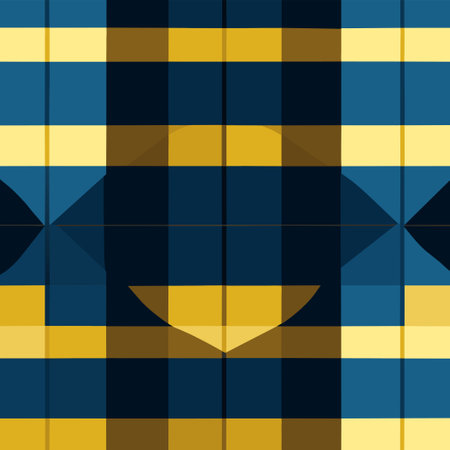 Seamless background pattern. Abstract geometric pattern in blue and yellow colors.のイラスト素材