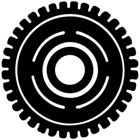 Gear Setting outline icon for apps, websites, logo. Gear symbol black line cogwheel sign vectorのイラスト素材