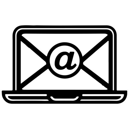 Email message envelope line art icon for apps and websites black outline vector illustrationのイラスト素材